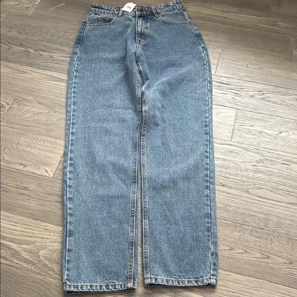Wild Pony | NWT High-Rise Straight Leg Jeans - Light Blue Mom Jean Size 34 - Picture 2 of 13